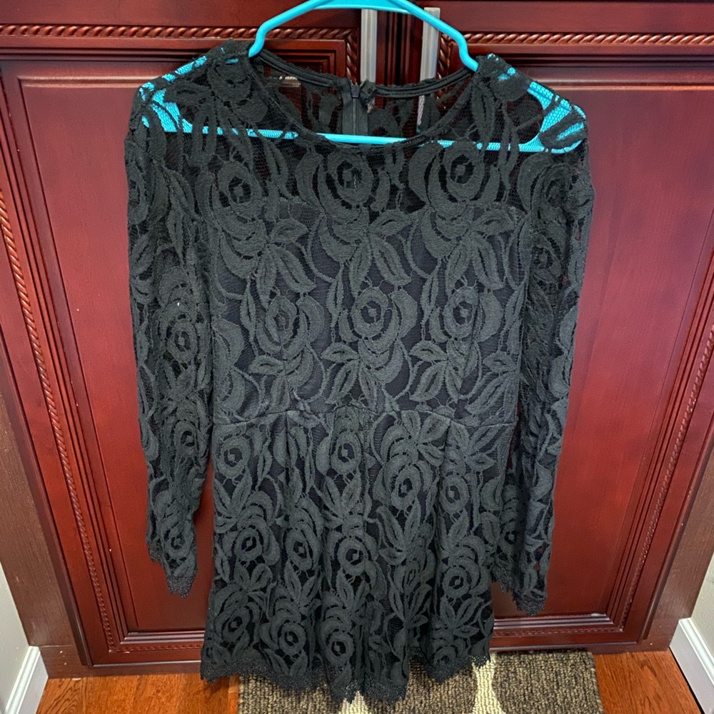 Black lace romper